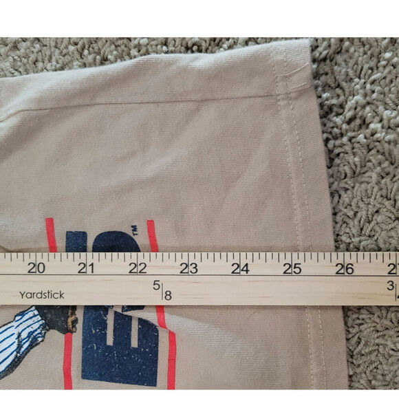 Mitchell & Ness Nostalgia New York Yankees Print Spellout Tan Tshirt, sz S - Picture 9 of 9